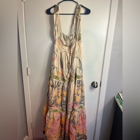 Anthropologie Square Neck Floral Embellished Maxi Dress 🩷 Size Small 🩷 - Picture 6 of 7
